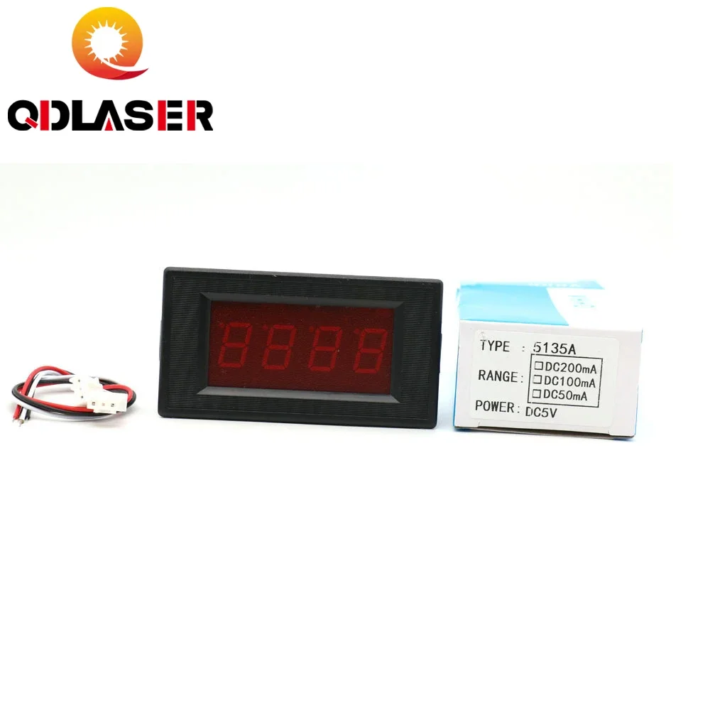QDLASER 50mA LED Digital Ammeter DC 0-50mA  Analog Amp Panel Meter Current for CO2 Laser Engraving Cutting Machine