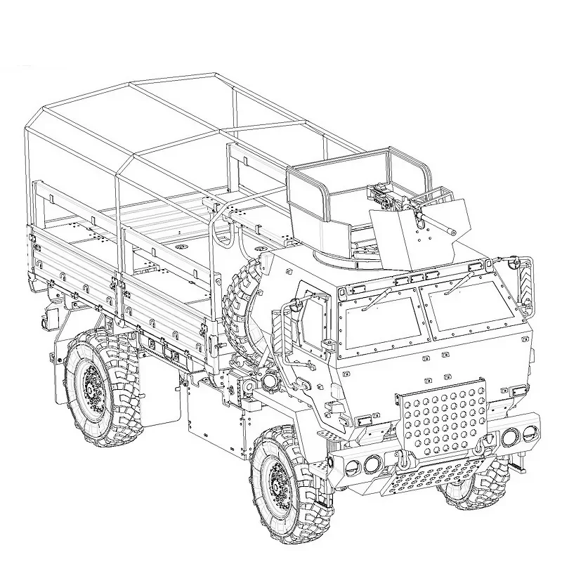 Kit de modelo de vehículo ensamblado Trumpeter 01009 US M1078, camión táctico ligero (cabina blindada) 1/35