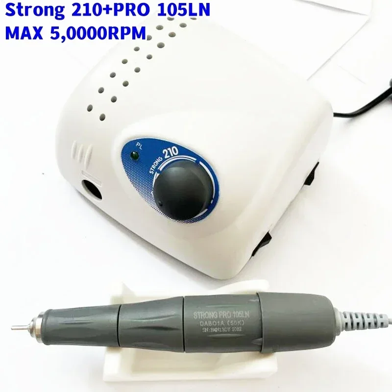 40000RPM Strong 210 Control Box strong 105L Micromotor Handpiece Electric Manicure Drill polishing Drill equipment Used for Nail