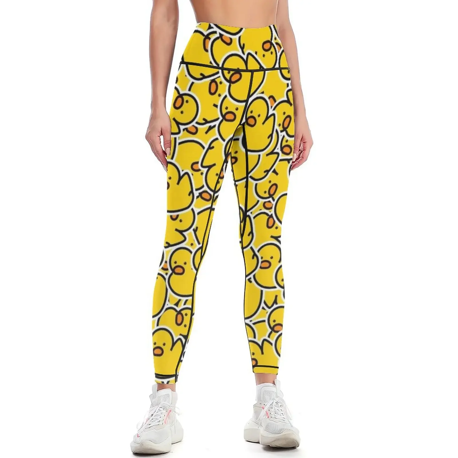 

A Bunch of yellow rubber ducks Leggings Training pants Women sports gym womans sports for Womens Leggings