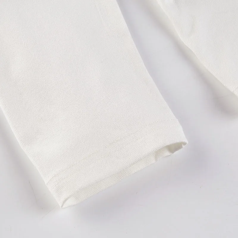 Streetwear Off-shoulder Crop Top Vintage 2000s White Long Sleeve Loose T Shirts Women Casual Autumn Y2K T-shirt Harajuku
