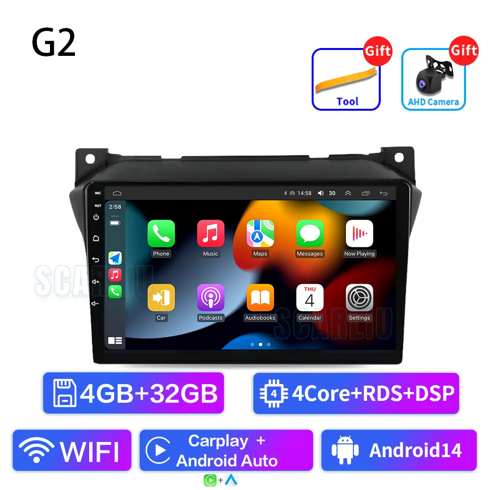 Android 16 4G + 32G Voor Suzuki Alto 2009 2010 2011 2012 2013 2014 2015 2016 Multimedia Stereo auto Dvd-speler Navigatie GPS Radio