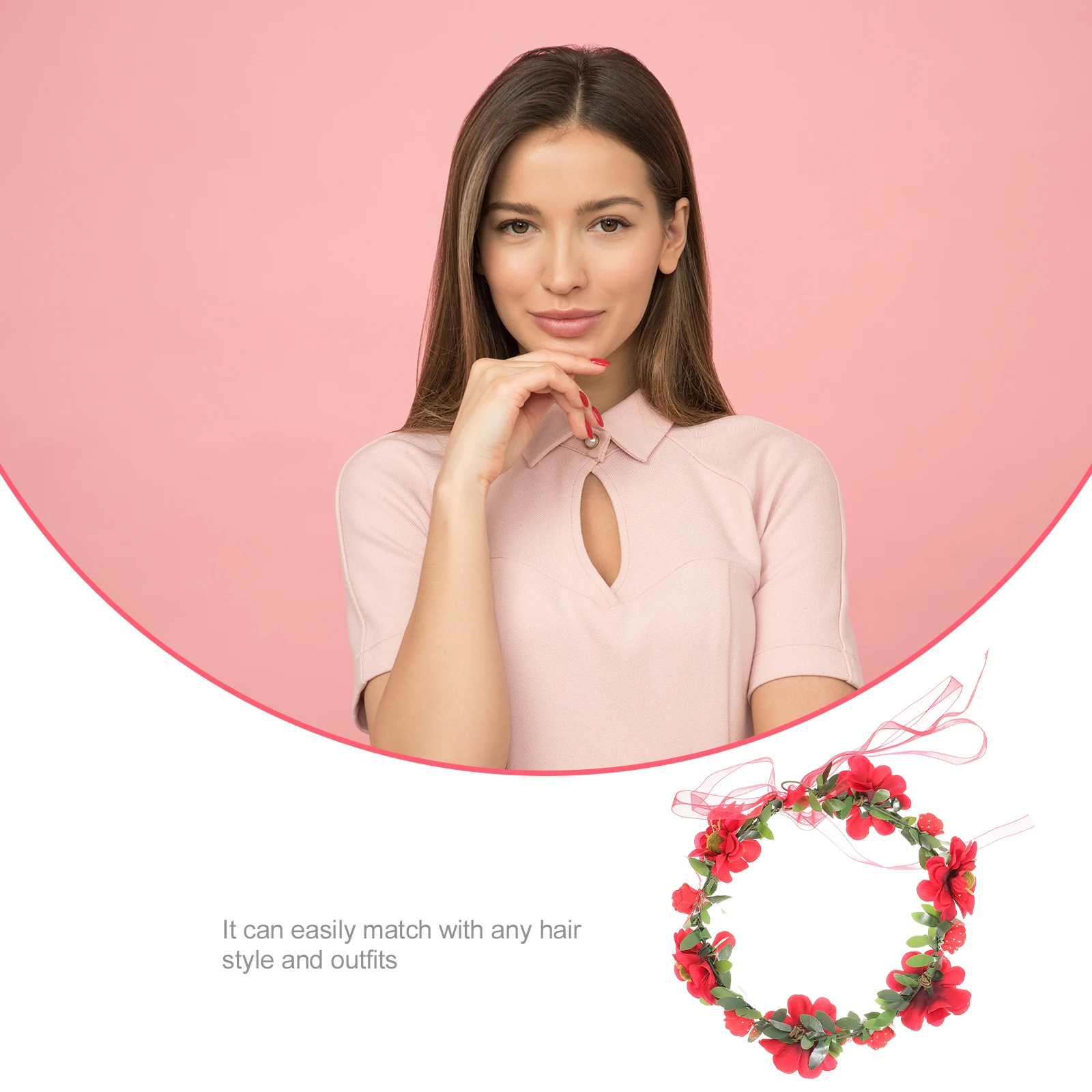 

Цветочная повязка на голову, свадебная повязка на голову с цветком, свадебный венок, лента регулируемого размера, милый дизайн, костюмы для вечеринок, путешествий, пляжа, фото