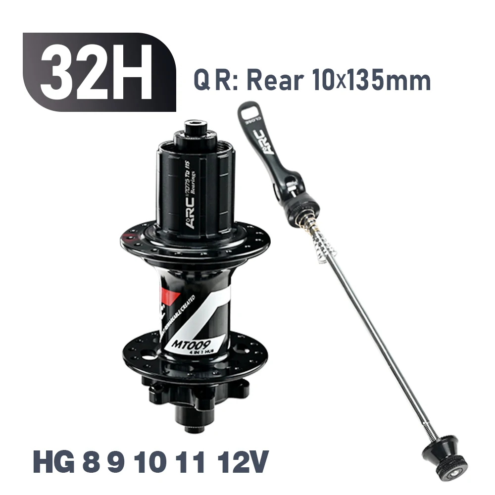 ARC MT009 Rear Hub 4in1 BOOST 10x135 12x142 12x148 MTB XC Gravel E Bike Bicycle Hub 28H 32H HG XD MS-Micro Spline 12V 6 Pawl image 3