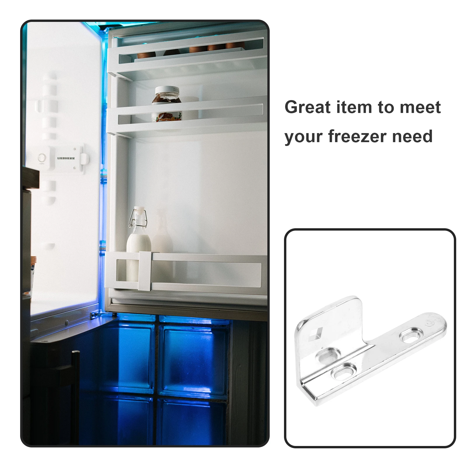 

1pcs Thickened Stainless Steel Freezer Heavy Duty Door Hinge For Repair Durable Non-Rust Metal Hinges Replaceable