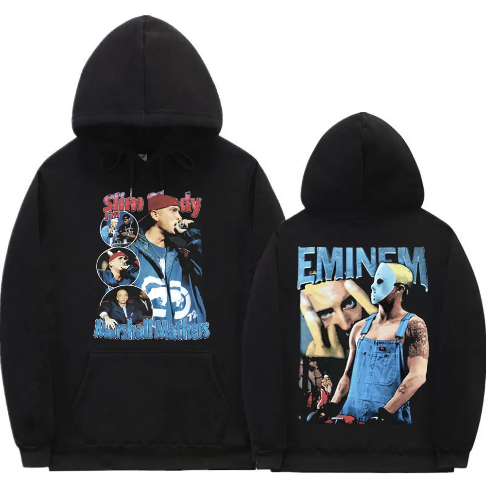 Sudadera con capucha con estampado de Rap Slim Shady I\'m Marshall matthers Eminem Anger Manager Tour para hombre, de gran tamaño Sudadera con