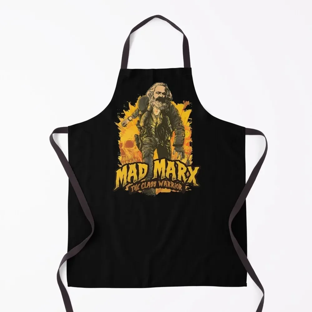 

Mad Marx - The Class Warrior Apron Kitchen accessories Customizable For Kitchen Women Apron