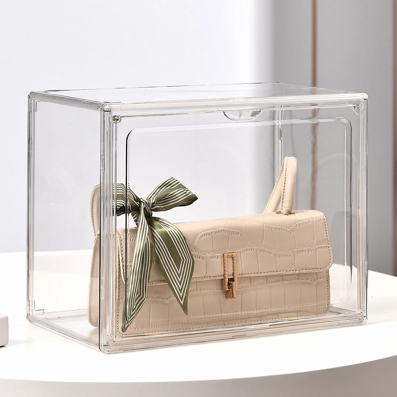 Stackable Bag Handmade Storage Box Book Showcase Cabinet Transparent Dustproof Plush Toy Storage Acrylic Display Box Household