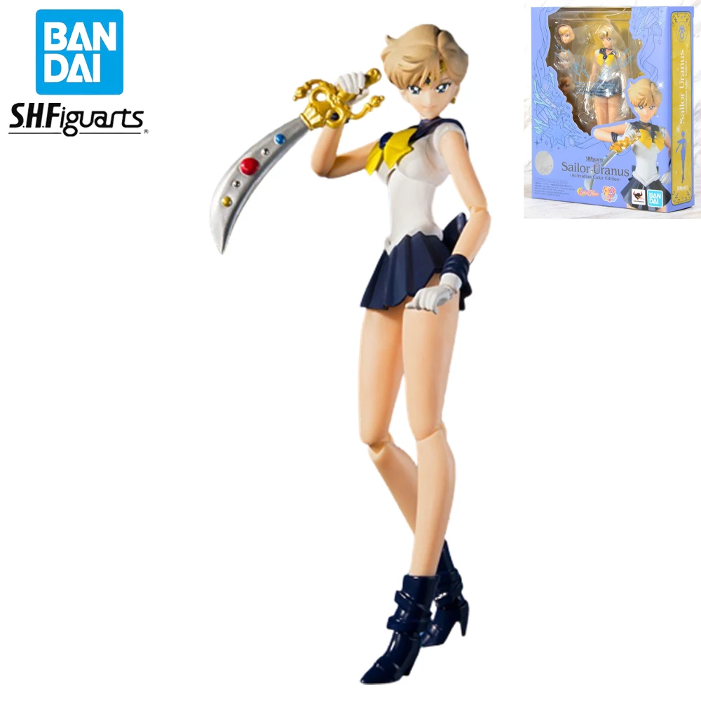 In Stock Original Bandai SHFiguarts Sailor Moon Sailor Uranus Tenoh Haruka Figure Anime Genuine Action Model Toy