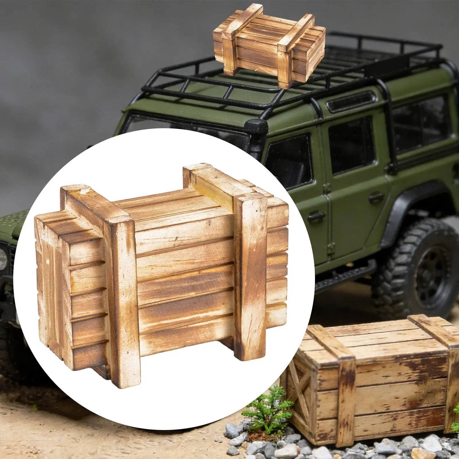 1/10 RC Crawler Accessoires, Vervangingen, Ornament Scène Decor Professionele Reparatie Reserve Solide Kleine Houten Doos Decoratieve Doos