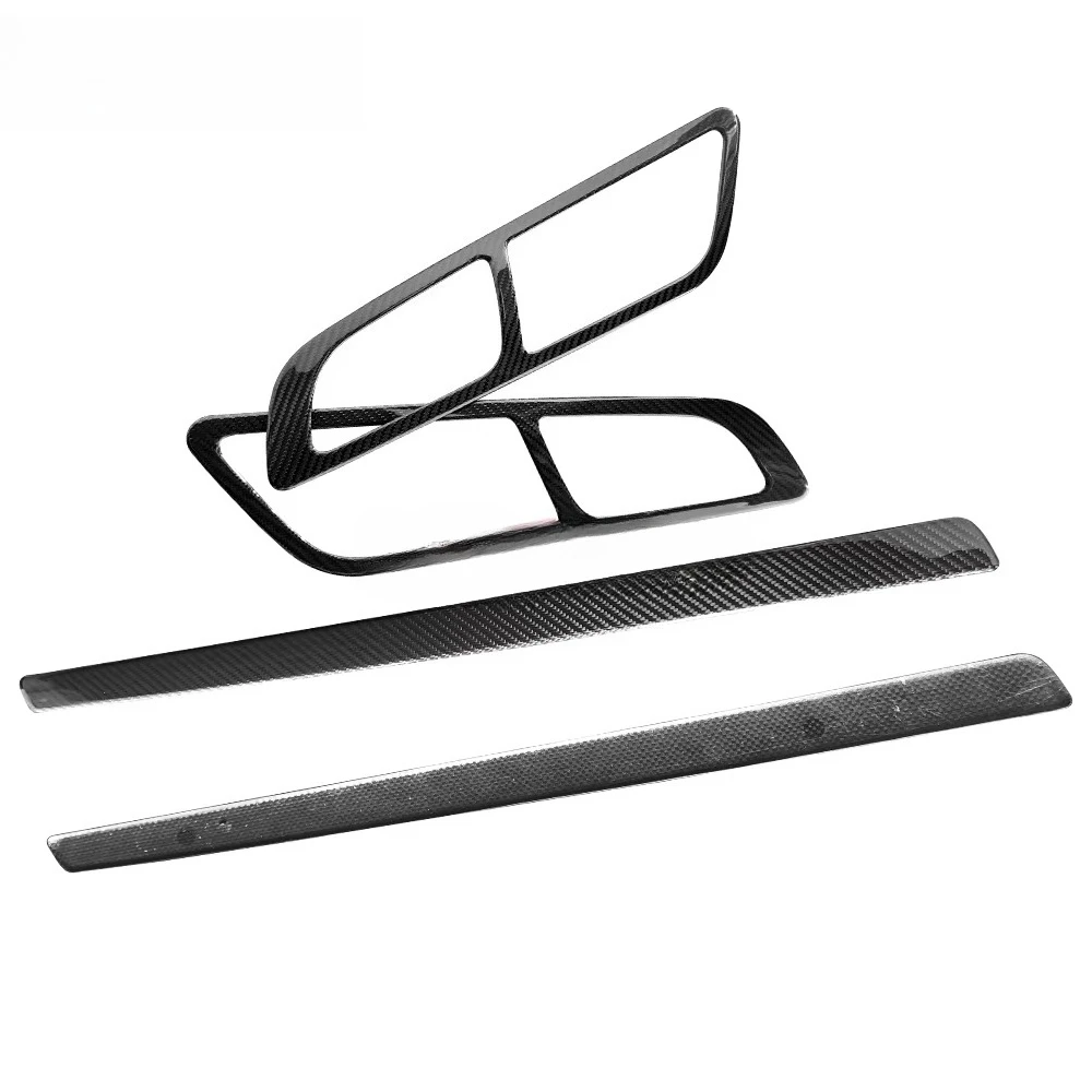 SUNMAX for Benz  GT GTS GTR C190 R190 2015-2018 Carbon Fiber Interior Door Panel Handle Frame Cover Stickers Car Accessories