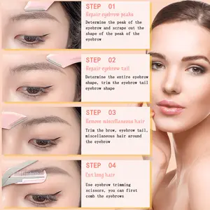 Kaşları kesmek için maket bıçağı, yüz için tıraş bıçağı, kadınlar için, makas çifti, taraklı profesyonel kaş, burun kılı düzeltici, kaş, yerleşik kazıyıcı Erkeksi bir şekilde uyarlanmış kumaş için en iyi 10 satış-no. 7