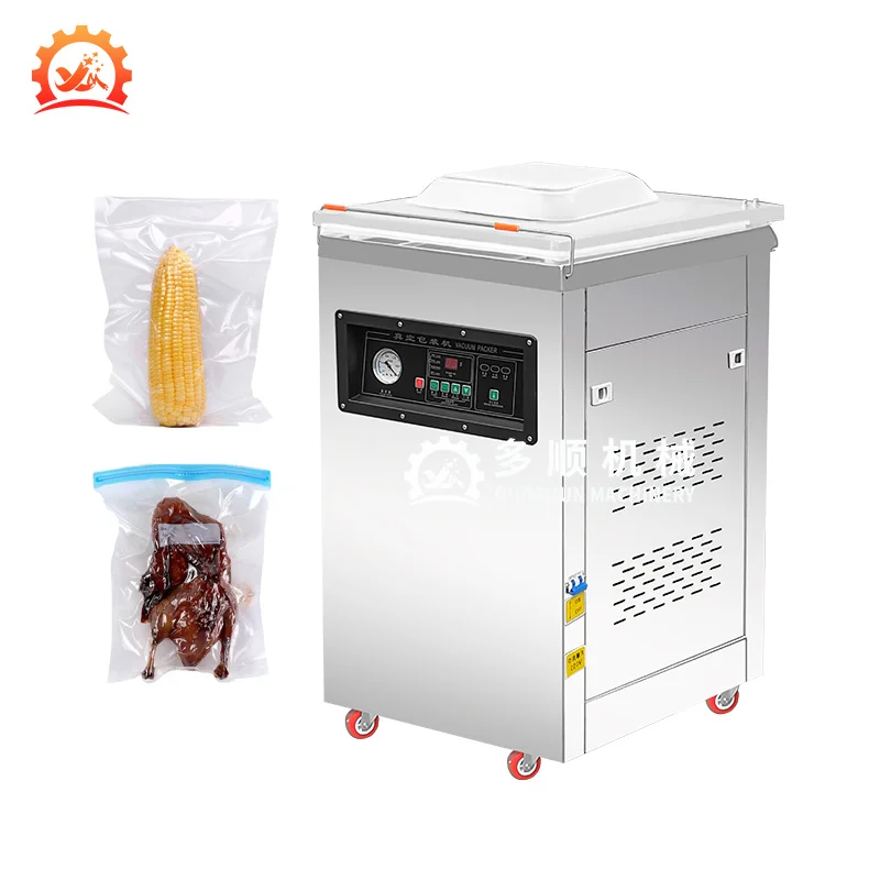 

Small DZ-400-2D Carrot Apple Orange Fruit and Vegetable Package Food Vacuum Packing Machine