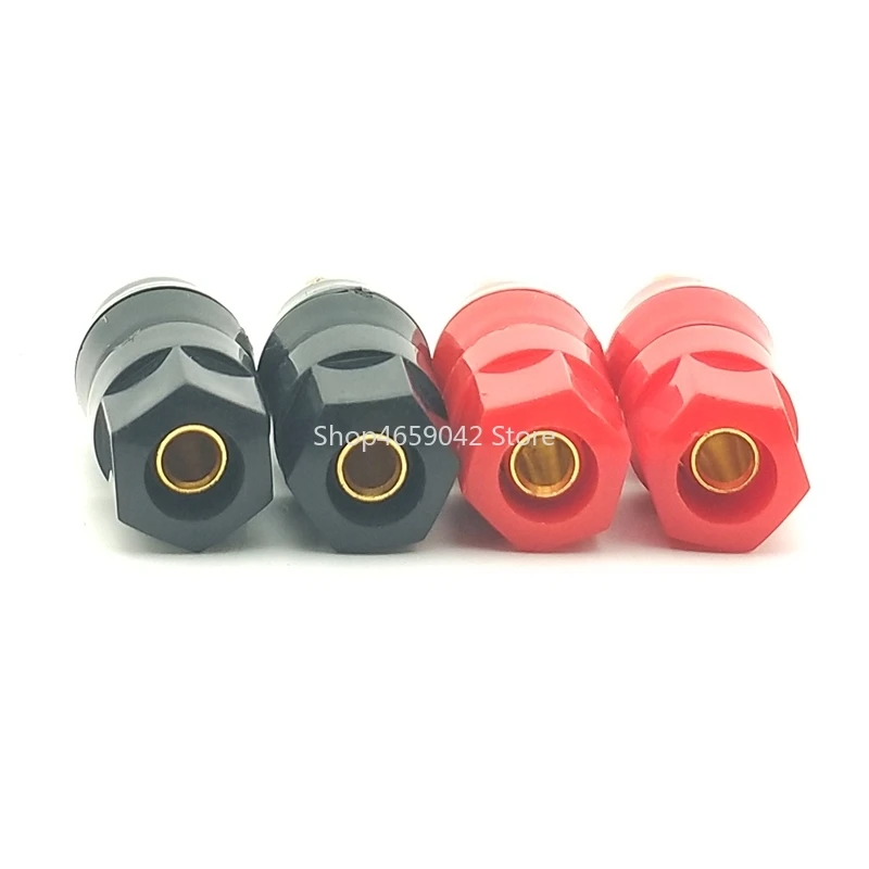 2pcs M5*50 Terminals Wire Binding Post Red Black Connector Amplifier Terminal Banana Speaker Plug Jack Adapter Socket