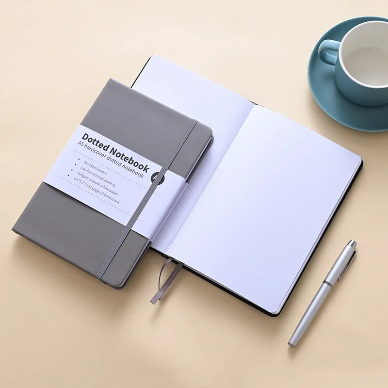 A5 Hard Surface Business Strap Notebook Imitation Leather Waterproof Sleeve Student Writing Paper School Office Supplies