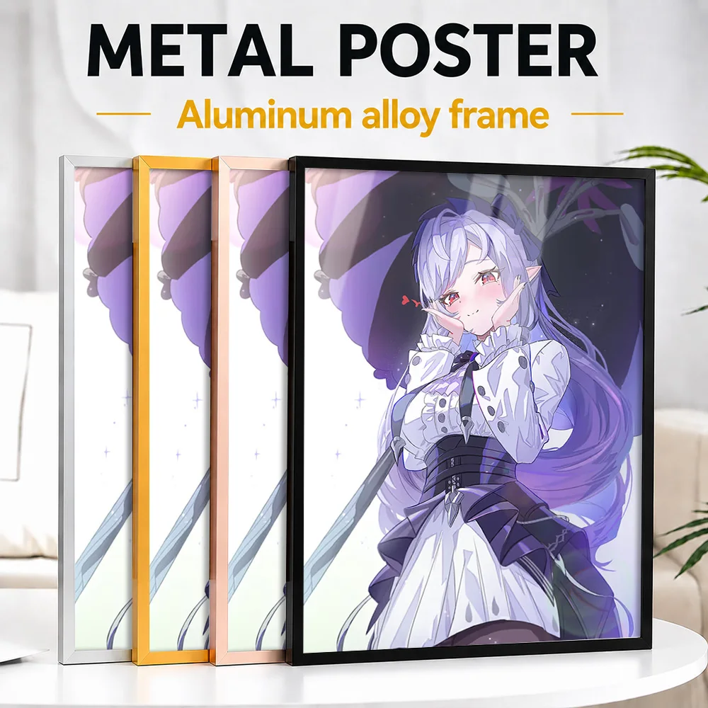Vivian Banshee Zenless Zone Zero Framed Metal Poster Personalized Photo Manga Style Wall Art For Game Room Ideal Birthday Gift