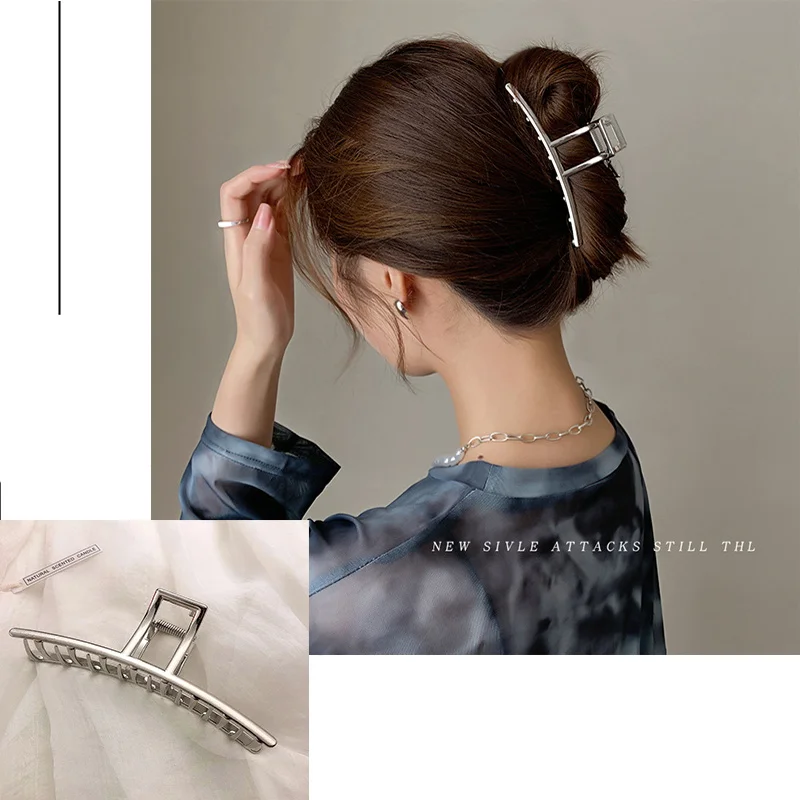 2022 neue Frauen Mode Metall Geometrische Haar Clips Klaue Clip Große Gold Haar Clip Stirnband Haarnadel Haar Krabben Haar Zubehör – Detail 14