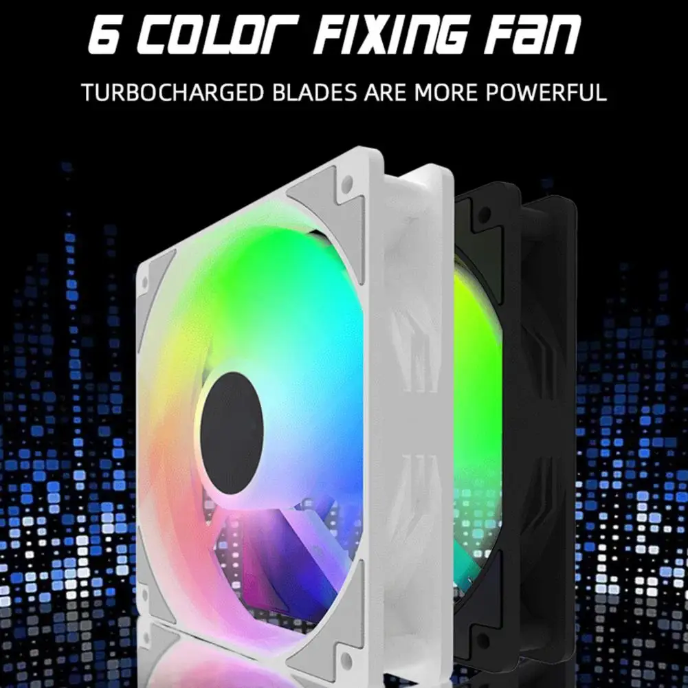 Cooling Fan Heat Dissipation High-Air Volume Rapid Cooling LED Light PC Computer Case Cooling Fan Computer Accessories