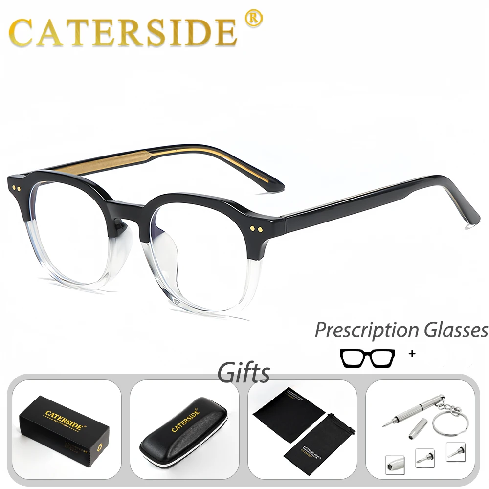 CATERSIDE Men's Prescription Glasses Holder 1.56 Refractive Index Anti Blue Light Optical Glasses Holder Women's Reading Glasses