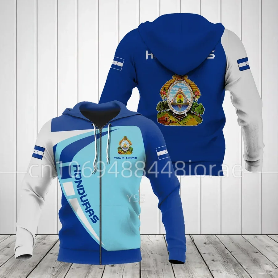 2024 3D Print Newest Custom Name Honduras Flag Unique Men/Women Hrajuku Casual Streetwear Hoodies/Zip/Sweatshirt