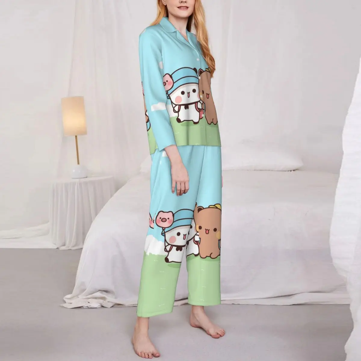 Panda Beer Knuffel Bubu Dudu vrouwen Pyjama Sets Vrouw 2-delige Pyjama Vrouwelijke Koppels Loungewear Pak Thuis Kleding