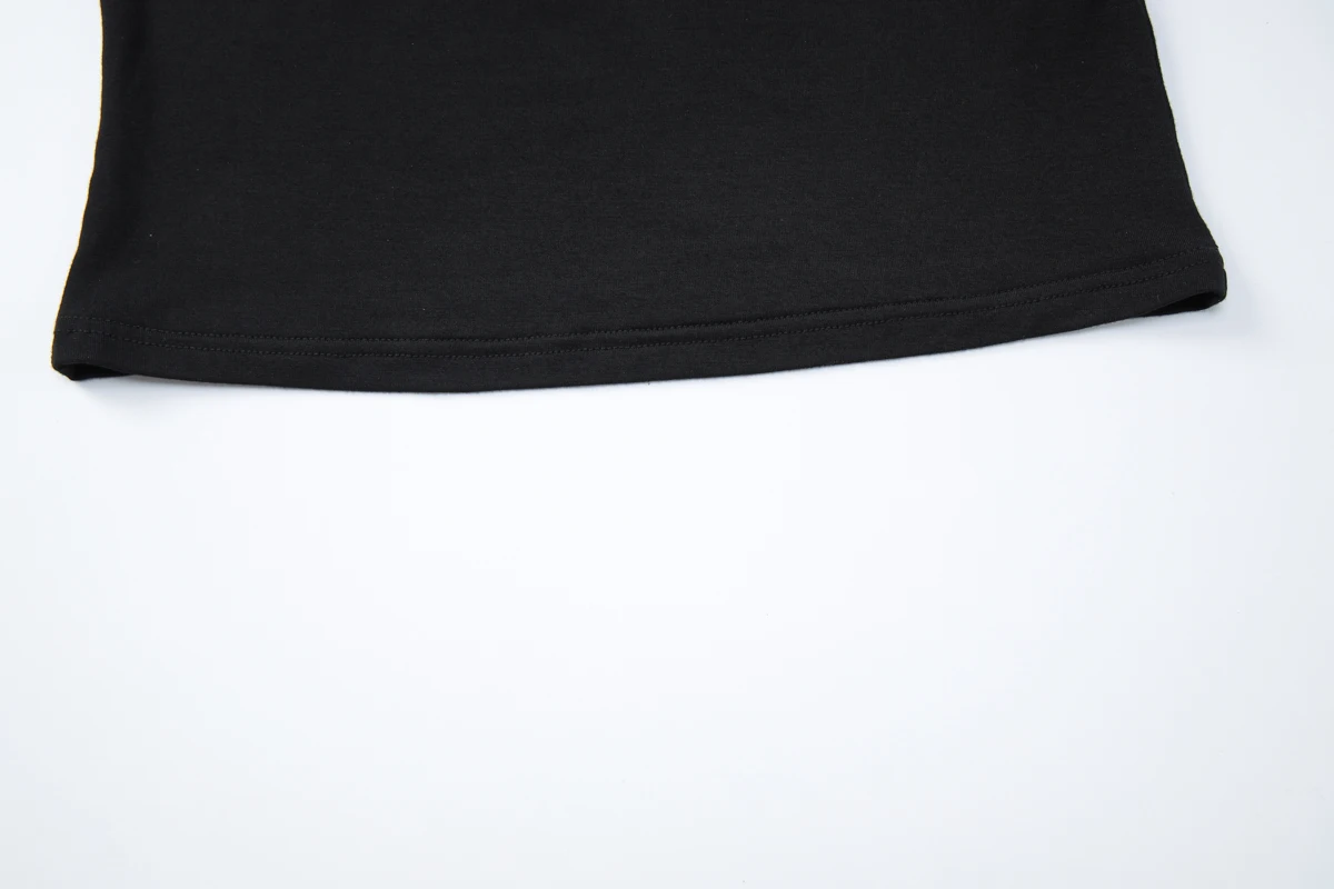 Hugcitar Fashion 2-teiliges Set, schwarz, quadratischer Kragen, Patchwork-Spitze, sexy Crop-Tank-Top, Rock, Sommer-Outfits für Damen, Streetwear, Club – Detail 9