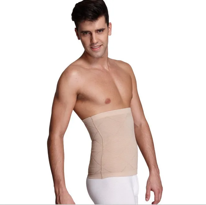 Men's Bellyband Corset Latex Body Underwear Belt Waist Cincher Corset