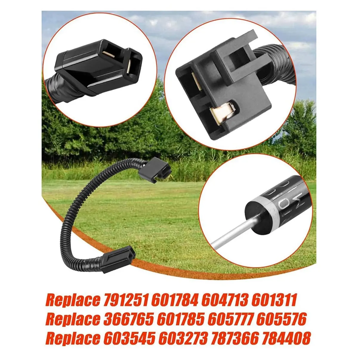 Compatible 791251 Clutch Tail Line Strap Diode Suitable for Lawn Mower Replaceable 366765