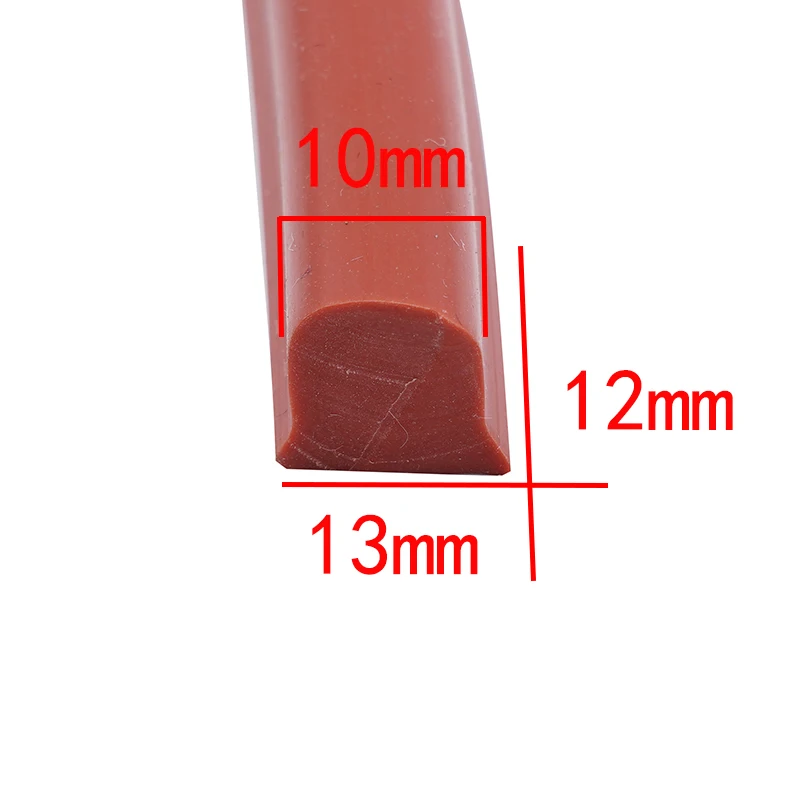 Custom D Solid Silicone Strip Sealing Bar Half Round Heat Resist Translucent Black White Red Grey