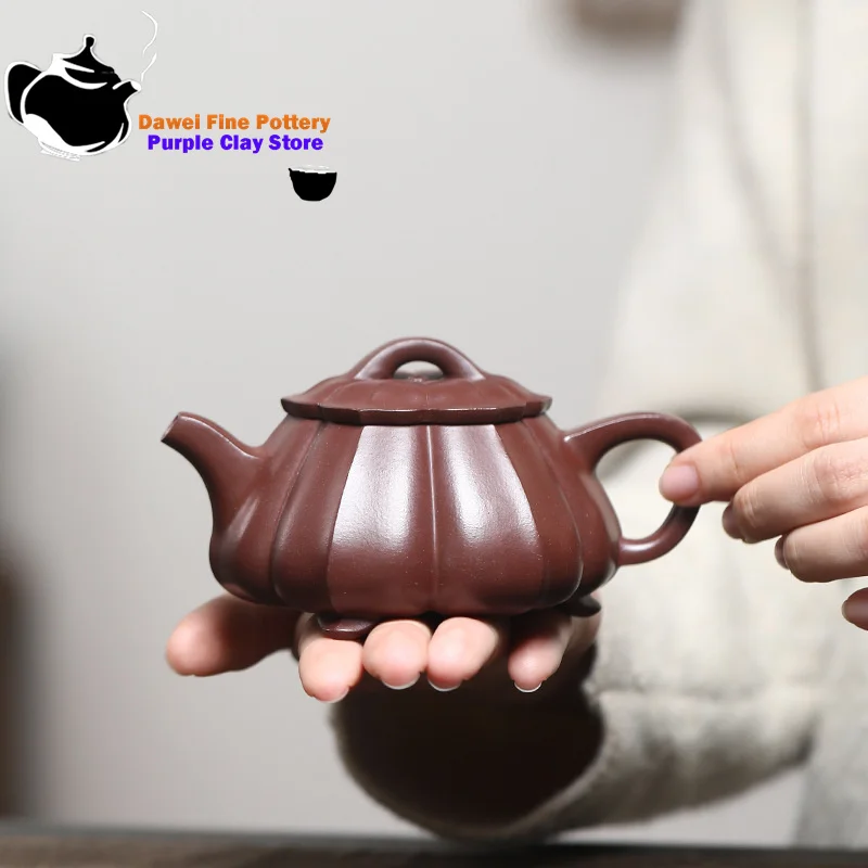 Yixing handmade purple clay teapot, original ore, purple clay, three legged stone ladle teapot, Kung Fu tea set, Chinese teapot