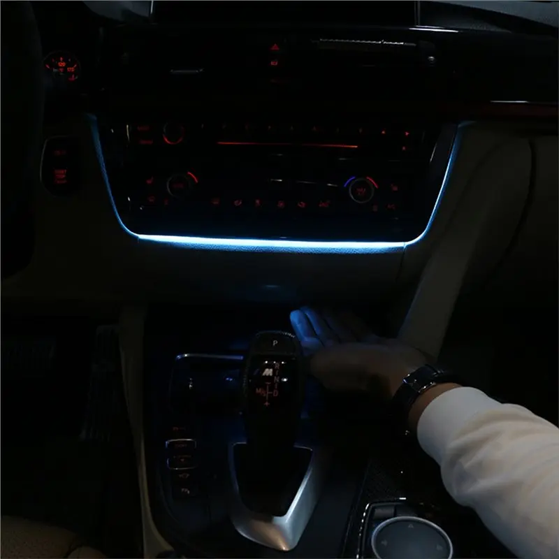 ABSJ-Für BMW 3er F30 F35 4er Umgebungsbeleuchtung LED-Getränkehalter Lichter Orange/Eisblau