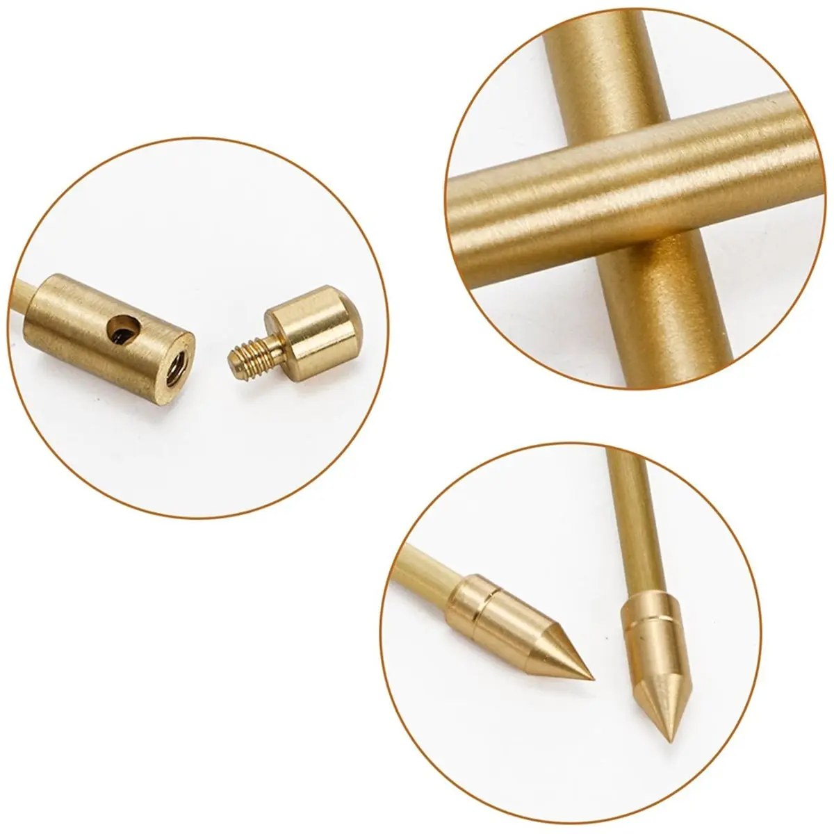 Reliable- 2 Pieces Copper Dowsing Rod, Flexible Divining Rods Rotation Tool, Solid Copper and Brass Dowsing Rods with Gift Box