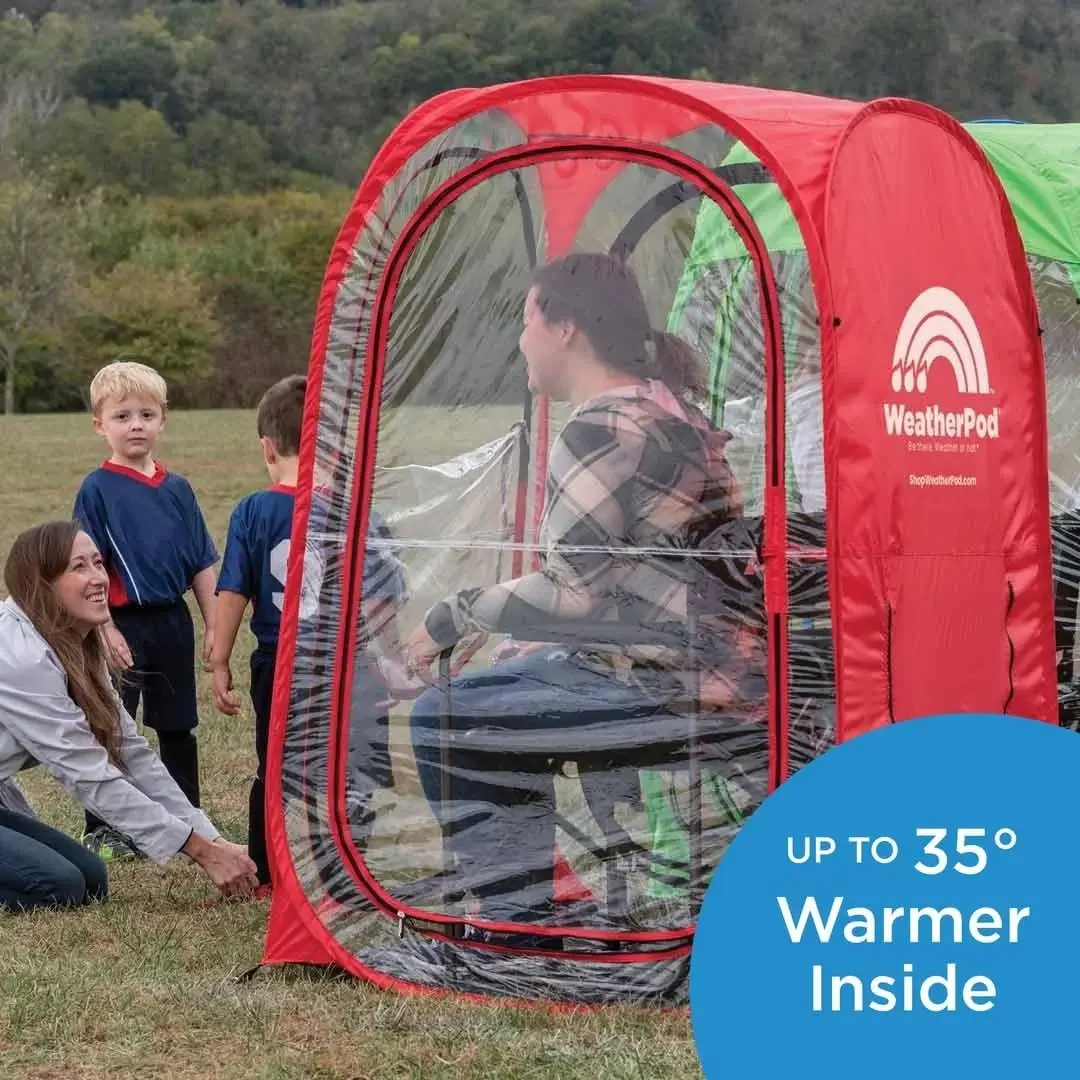 มายพอด ™   XL 1-2 คน The Original Pop-Up Pod - อบอุ่น, แห้ง, และ Sheltered- Weather Pod สําหรับกีฬา, ฝน หรือลม -ป๊อป