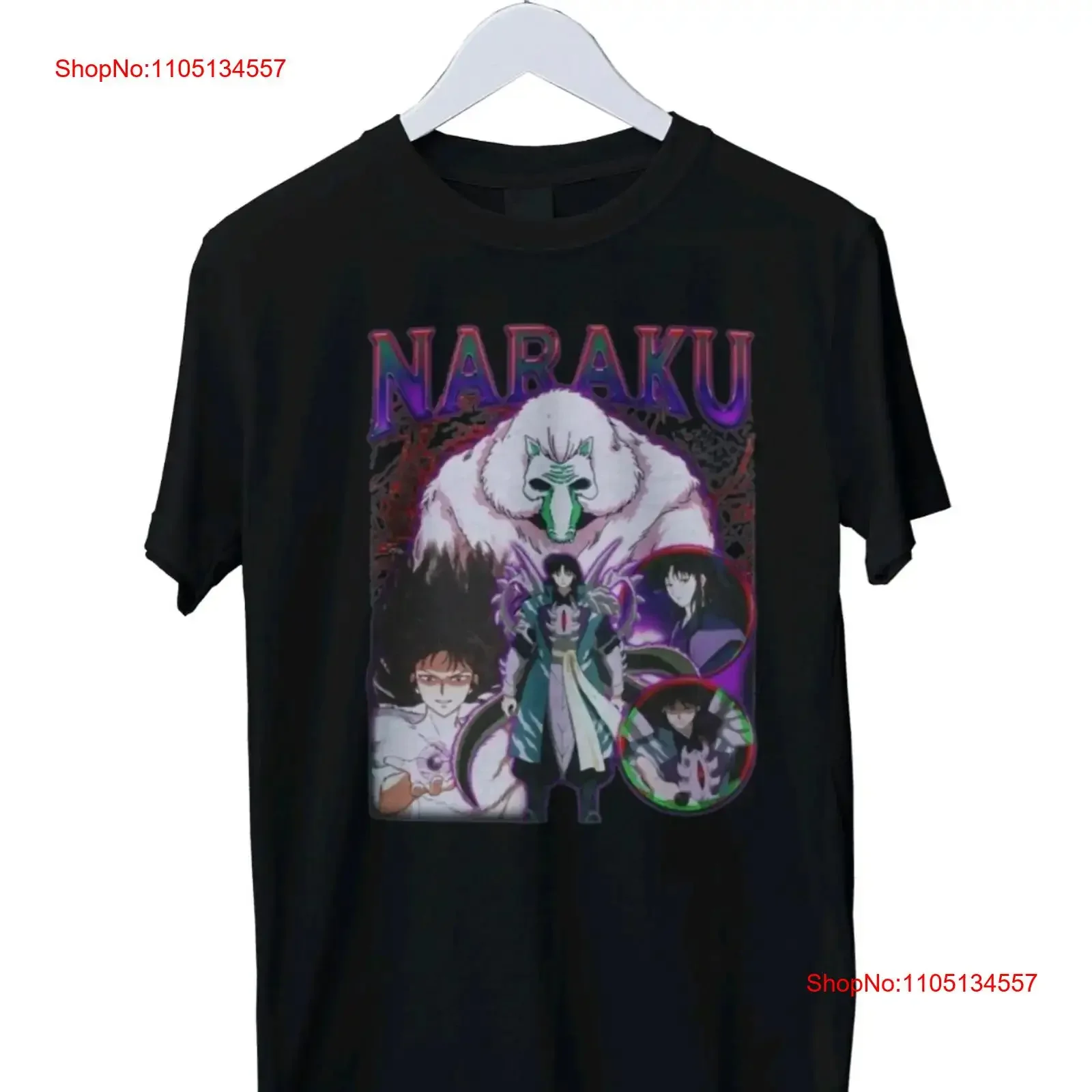Naraku T Shirt Vintage Print Mens S M L XL 2 3 4 vintage Washed Casual Versatile Comfortable Stylish Breathable