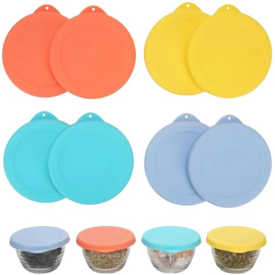 Silicone Replacement Lids Compatible with Libbey 6.25 oz Small Glass Bowls, Reusable Bowl Covers for Libbey Glass Food Containe