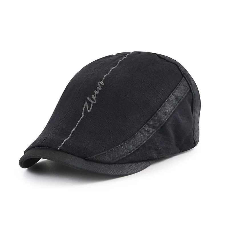 

New In Spring And Autumn Peaked Cap Men's Sun Protection Beret Middle-aged And Elderly Simple Fashion Advance Hats