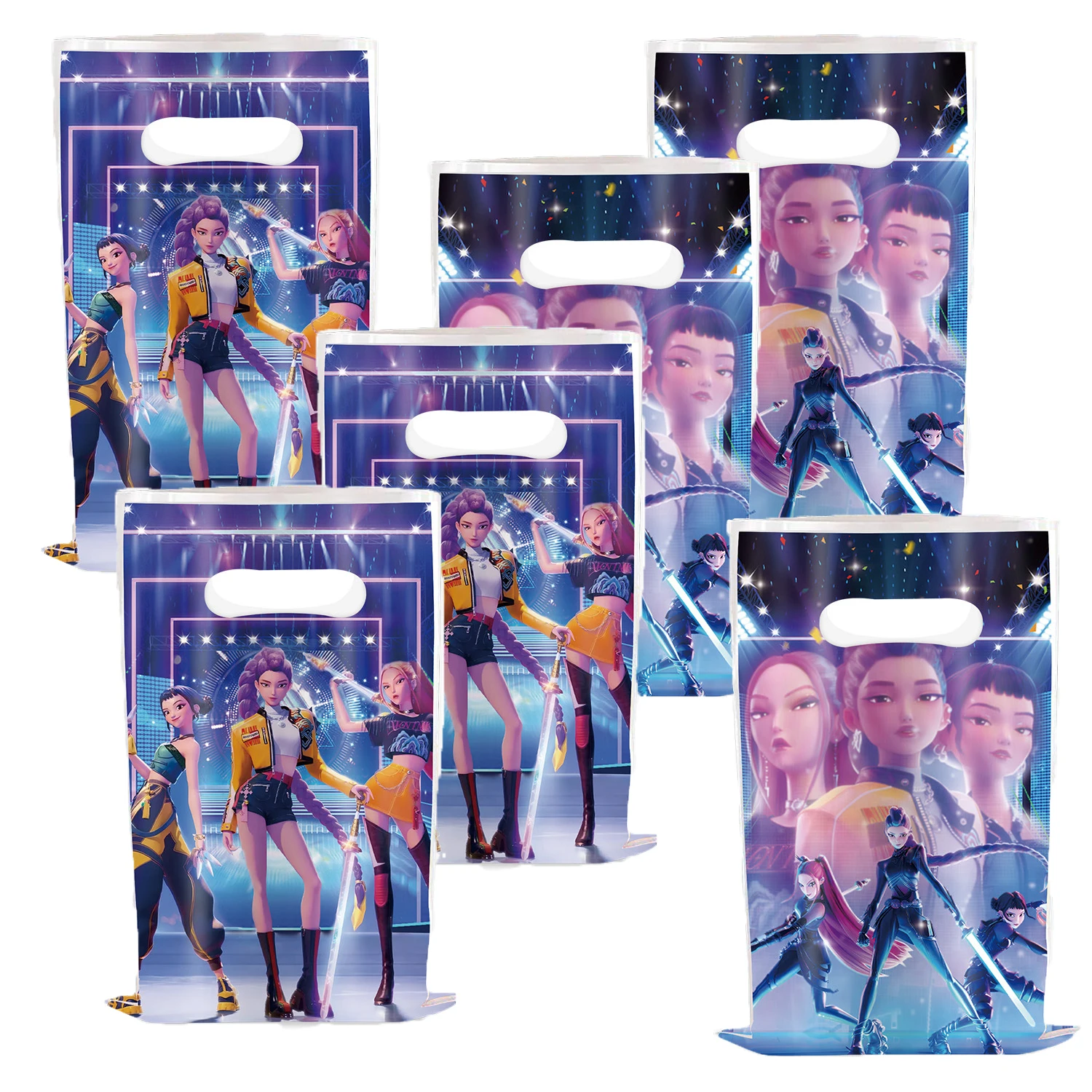 10/20/30 قطعة K-pop شيطان الصيادين تحت عنوان هدايا حفلات أعياد الميلاد أكياس الحلوى أكياس الحفلات المفضلة للأطفال K-pop جودي أكياس استحمام الطفل