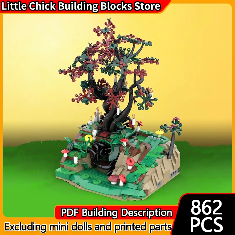 

Medieval Castle Model MOC Building Bricks Gate In The Tree Hole Modular Technology Children Holiday Gifts Assemble Toys Suit