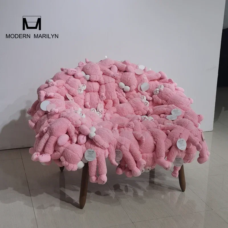 Creative Kids Chair Living Room Chairs Modern Home Furniture Handmade Pink Doll Sofa Children's Bedroom Adorable Soft-Toy Chairs