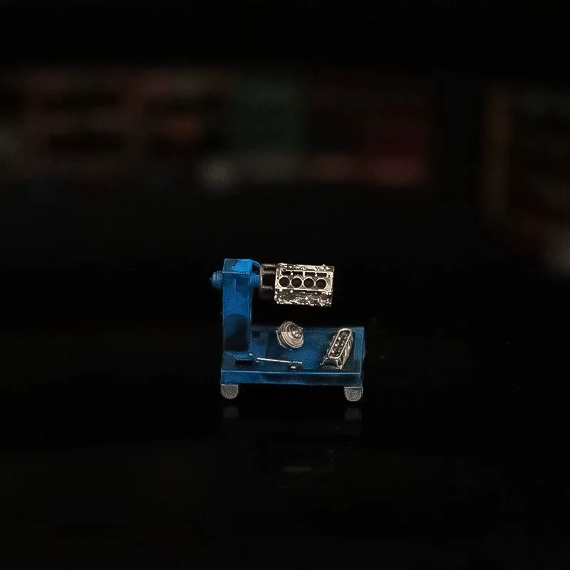 Suporte de reparo de motor rotativo em escala 1/64, suporte de reparo, peças de carrinho de ferramentas, modelo de carrinho