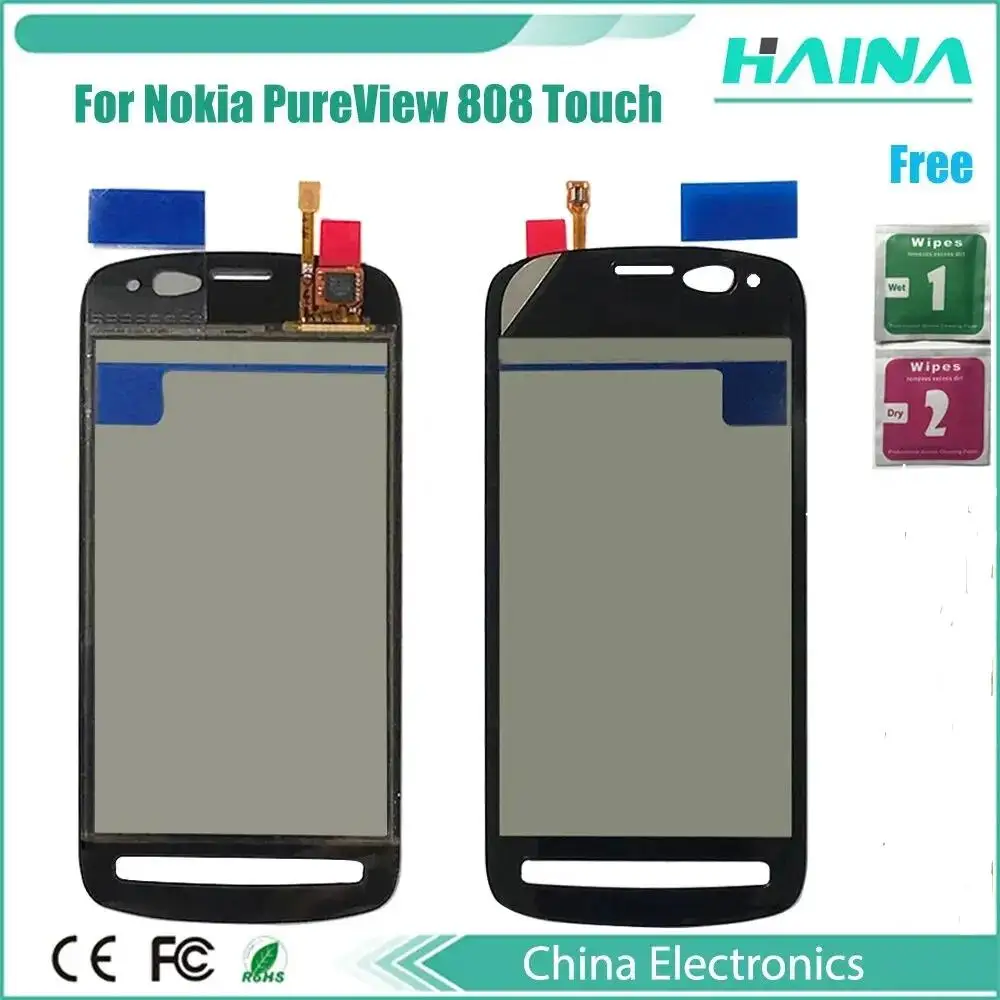 4.0 inch phone touch For Nokia PureView 808 Touch Screen Digitizer Sensor Front Glass Lens Panel