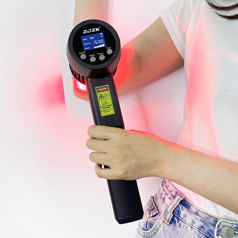 ZJZK high performance high intensity laser therapy for back pain laser used by chiropractor 8W dual 808nm 650nm device near me