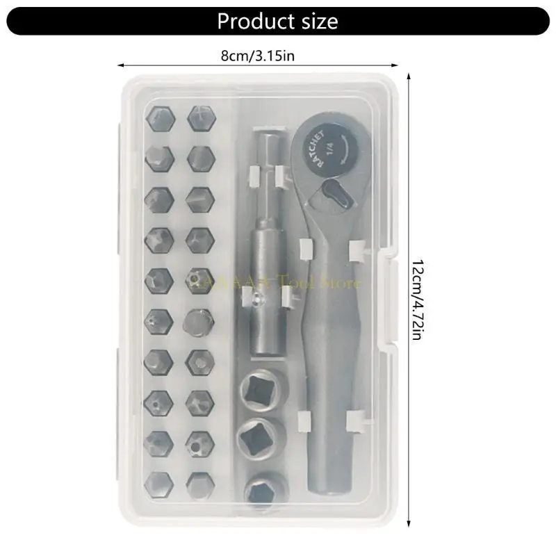 A2BE 25 in 1 Professional 72 Tooth Torques Ratchet Wrench Quick Releases Ratchet