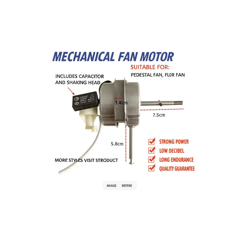 General-Purpose Fan Motor, 220V AC Fan Motor, Pure Copper Motor. Suitable for Replacing Table Fans, Wall Fans or Pedestal Fans.