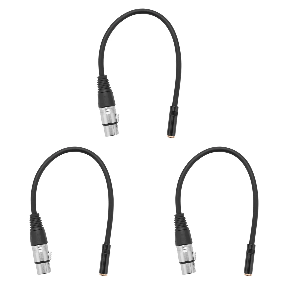 3X 0. Wire 3 Pin Xlr Female to 3.5Mm Trs 1/8Inch Female Stereo Audio Adapter Microphone Cable