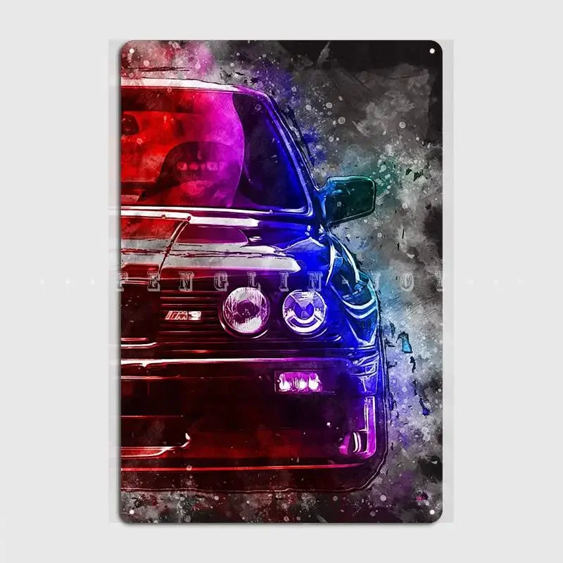Retro Racing Car Metal Plaque Poster Cinema Kitchen Living Room Customiz Racing Car Tin Sign Poster