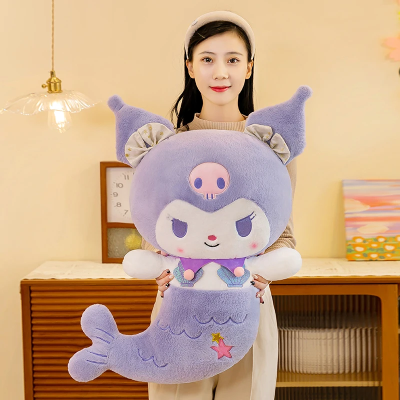 لعبة حورية البحر كورومي القطيفة ميلودي محشوة دمية الفتيات وسادة سرير لينة بلوشي هدية عيد ميلاد حيوان لطيف قابل للجمع #4