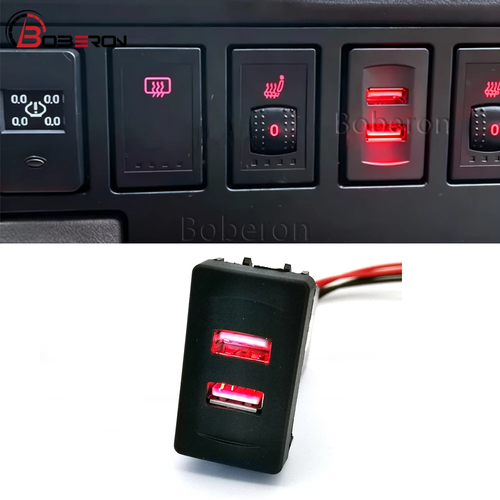 12V Red Led Car Dua…