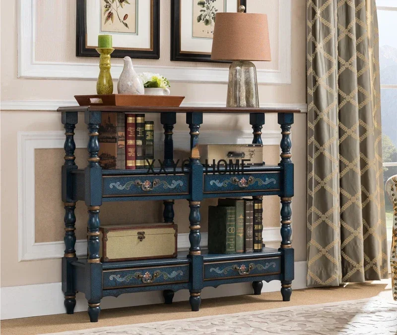 Libreria in legno massello Soggiorno Scaffale da pavimento semplice Scaffale multistrato