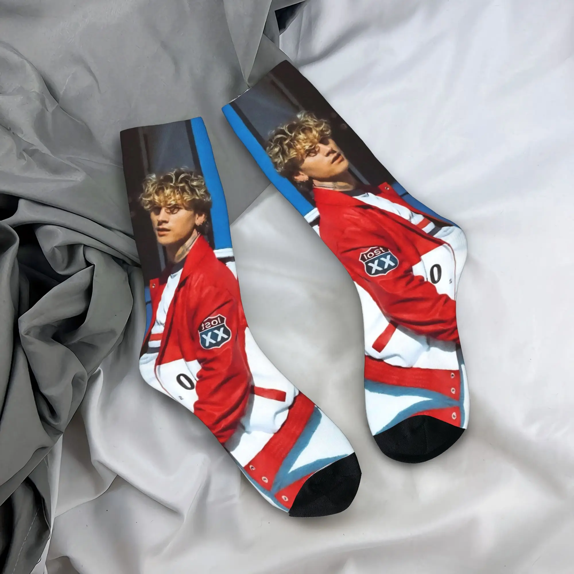 

Зимние теплые повседневные носки унисекс MGK Socks Lost Americana Tour, нескользящие баскетбольные носки